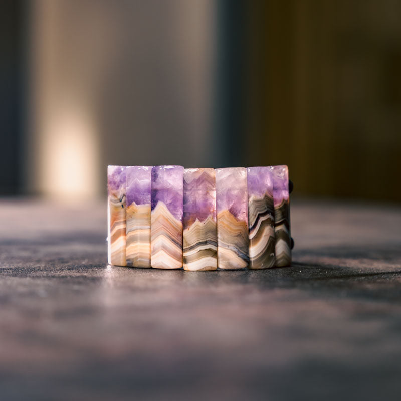 Violet Strata Spiral Cuff