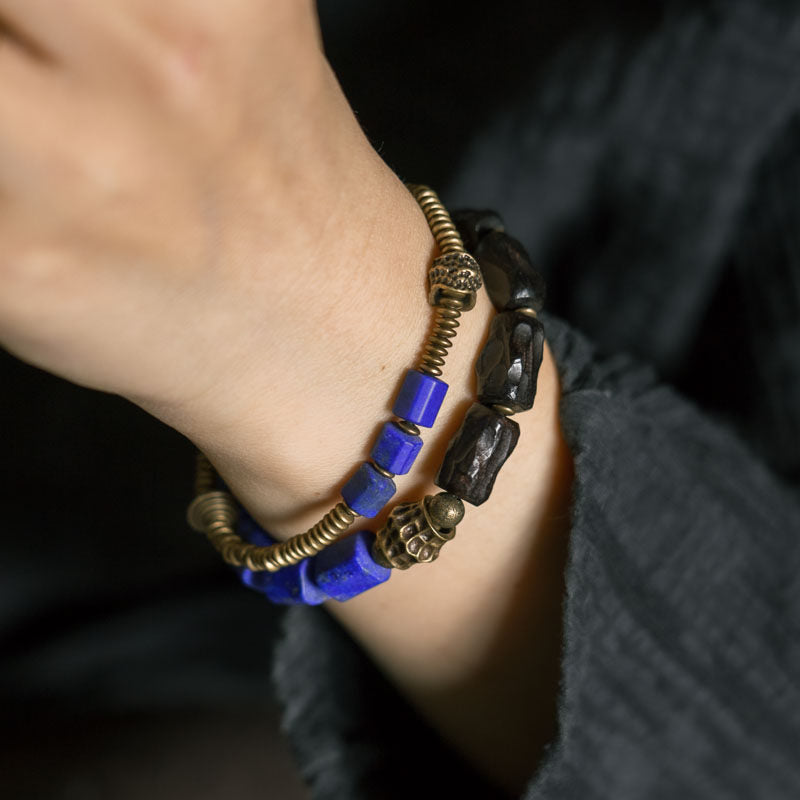 Indigo Grid Wrap