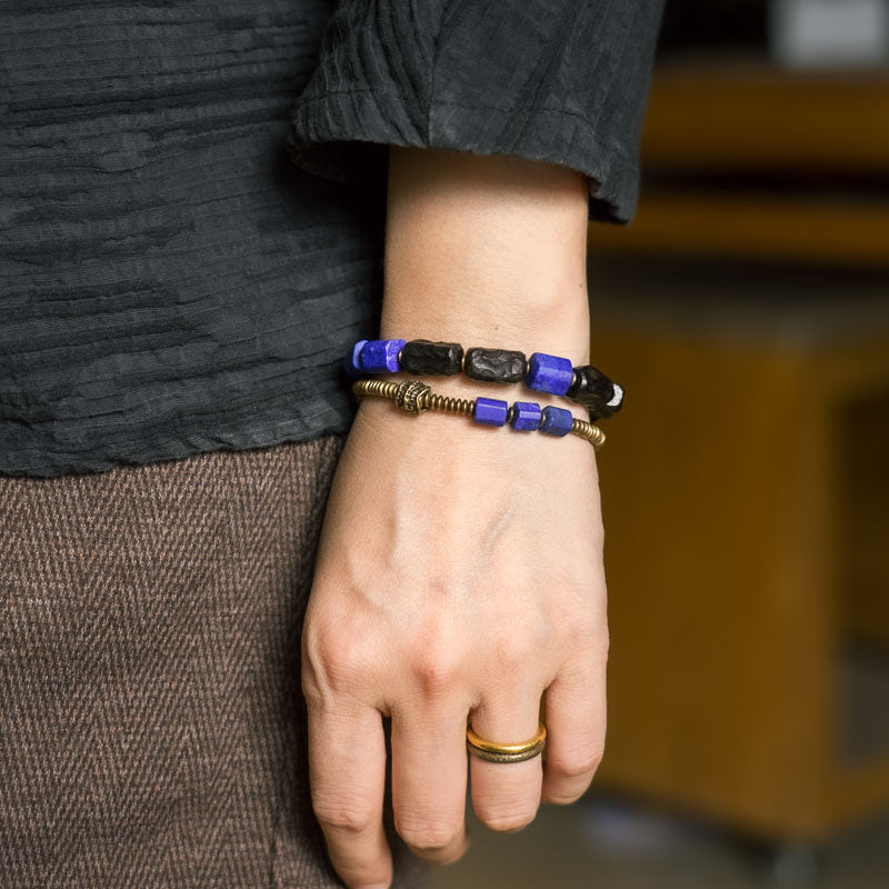 Indigo Grid Wrap