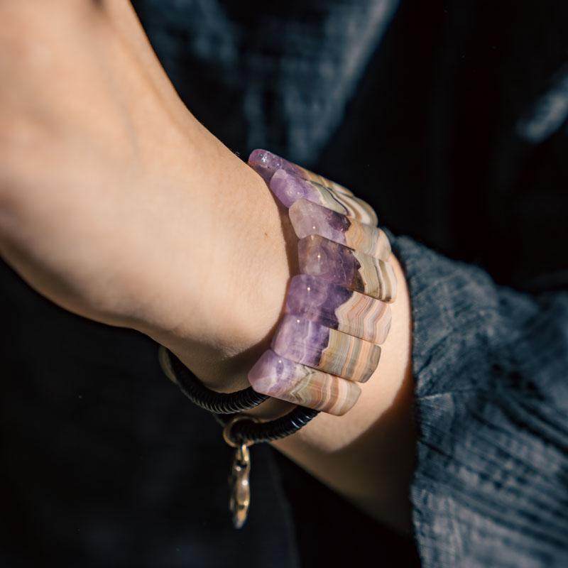 Violet Strata Spiral Cuff