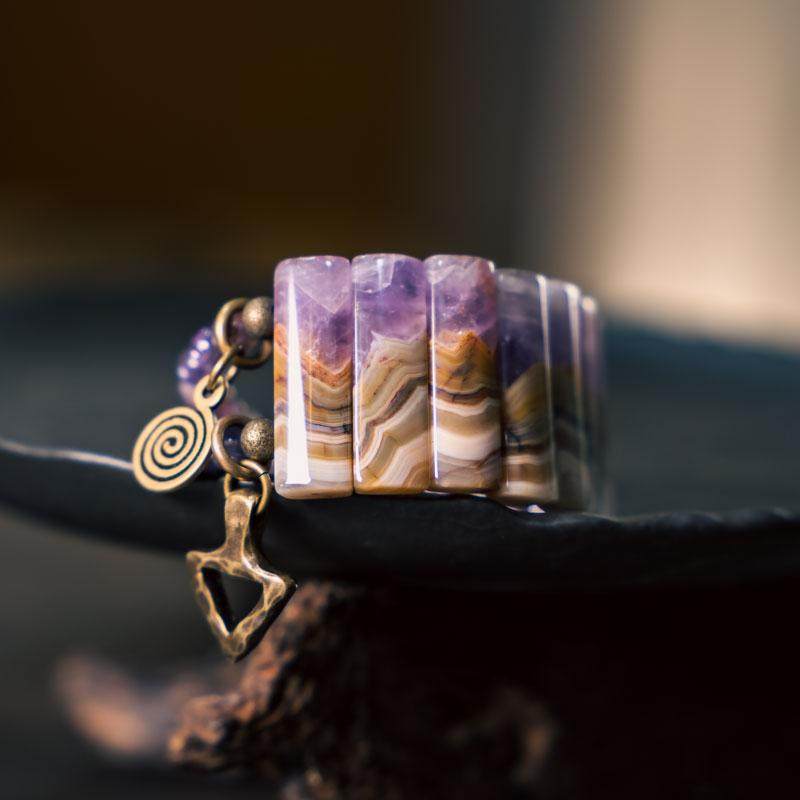 Violet Strata Spiral Wrap
