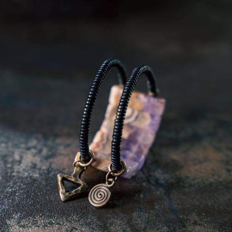 Violet Strata Spiral Cuff