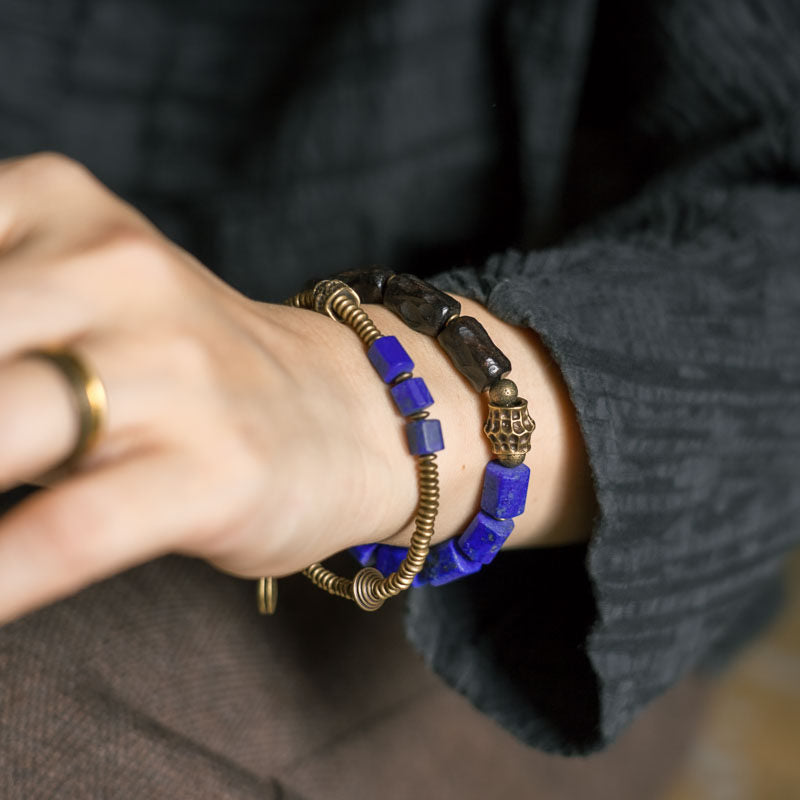 Indigo Grid Wrap