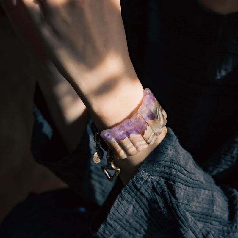 Violet Strata Spiral Cuff