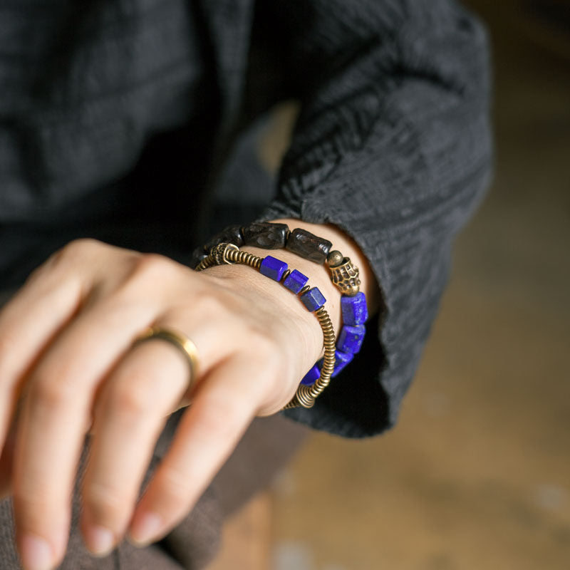 Indigo Grid Wrap