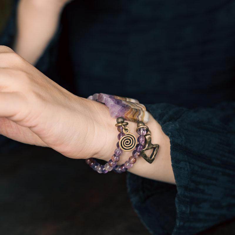 Violet Strata Spiral Wrap