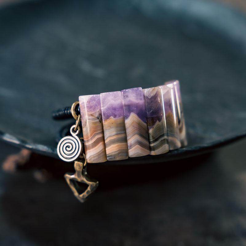 Violet Strata Spiral Cuff
